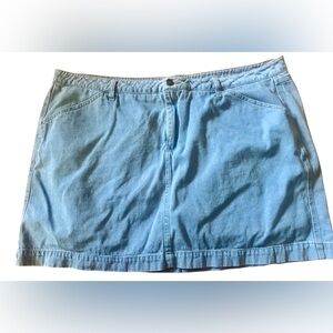 Woman Within Blue Denim Skort Plus Size 24W